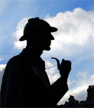 Ein goldener Klemmer bringt Sherlock Holmes auf eine Spur